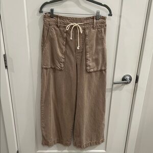 Women's Wide Leg Tan Pants